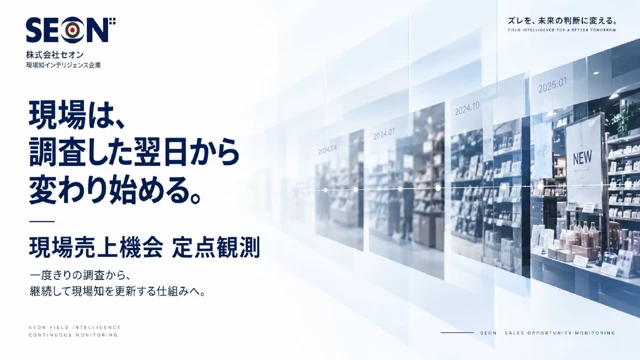 現場売上機会 定点観測資料の表紙