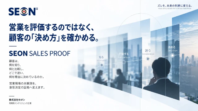 SEON SALES PROOF資料の表紙